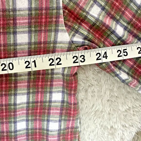 Frank & Eileen Womens‎ Tee Lab Top M Red Plaid Cotton Raw Hem Relaxed Fit USA - Picture 5 of 12